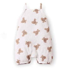 Load image into Gallery viewer, Teddy Bear Linen Romper
