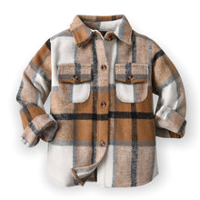 Load image into Gallery viewer, Toddler Plaid Button Overcoat
